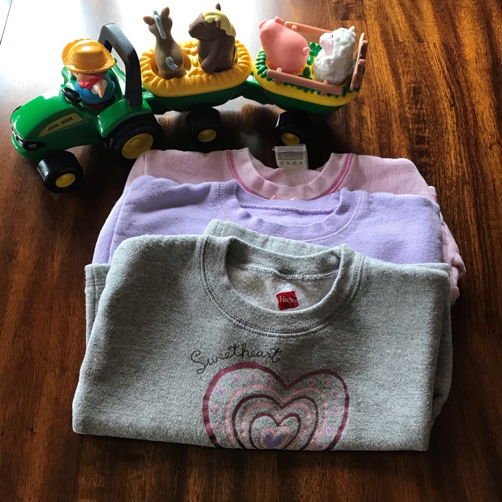 Hanes Bundle of 3 Pullover Sweatshirts 18 Mos. GC